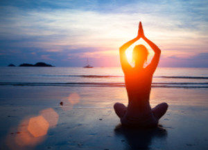 beach yoga